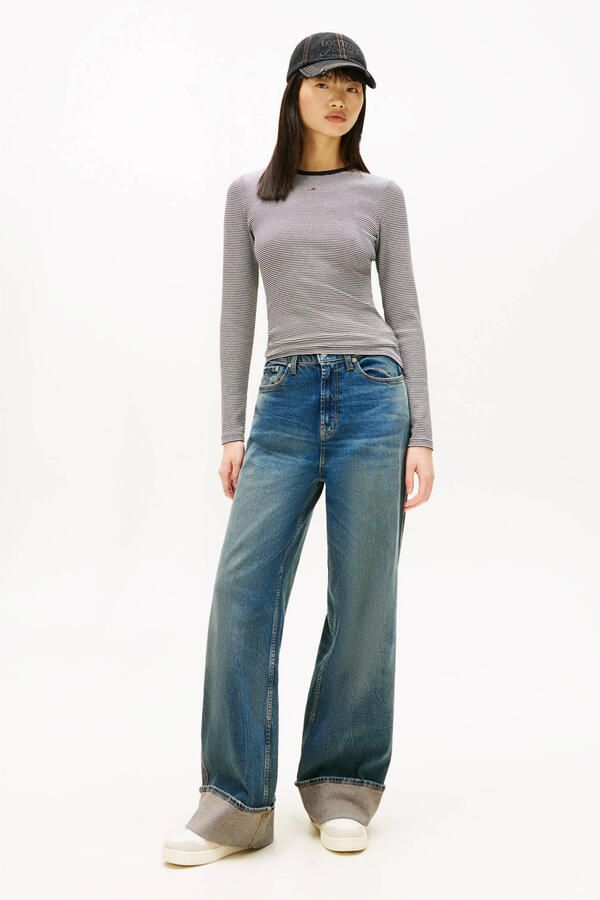 TOMMY JEANS Dames Tops & T-shirts Tjw Slim Essential Rib Ls Multi - Foto 6