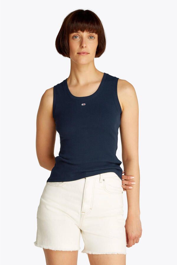 TOMMY JEANS Dames Tops & T-shirts Tjw Essential Rib Tank Ext Donkerblauw - Foto 5