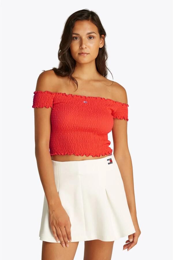 TOMMY JEANS Dames Tops & T-shirts Tjw Crp Smock Top Oranje - Foto 7