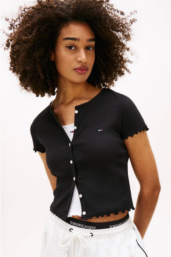 Tommy Jeans Slim Fit T-shirt van katoenmix