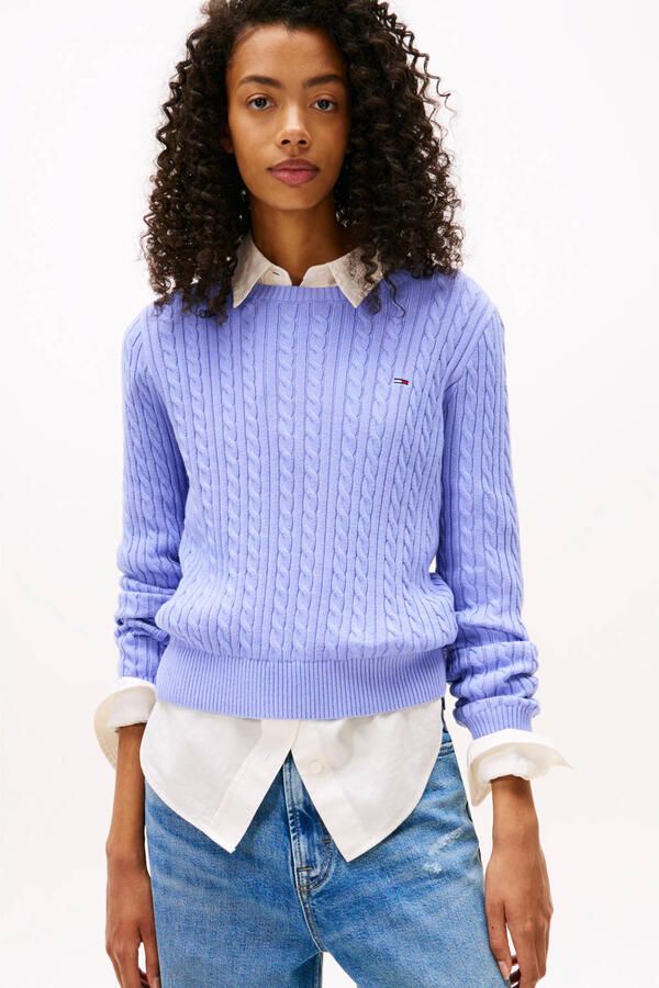 TOMMY JEANS Gebreide trui TJW CABLE ESSENTIAL SWEATER - Foto 3