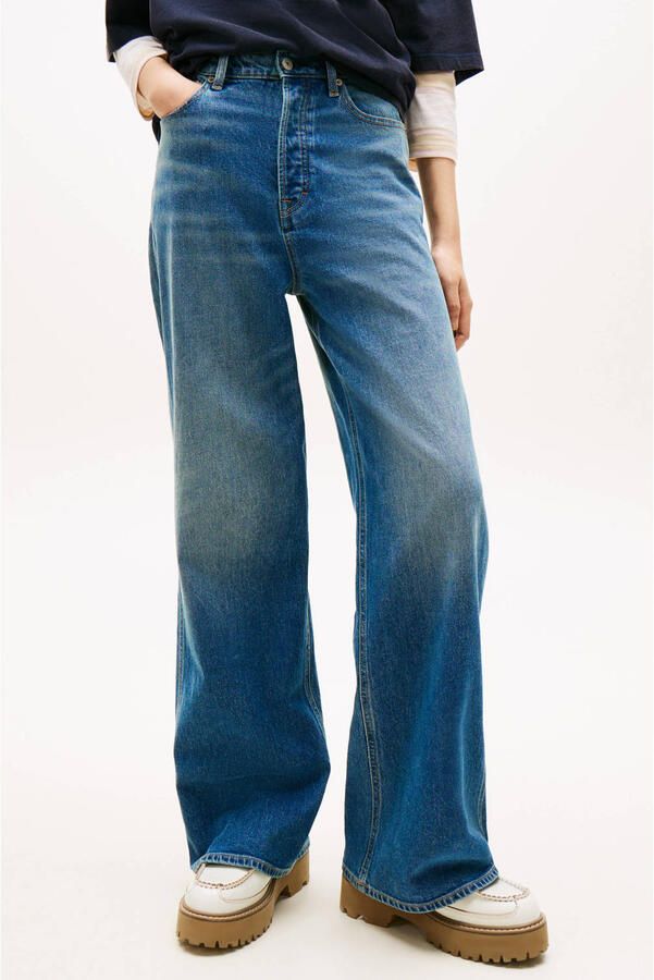 Tommy Jeans Wide leg jeans van katoenmix