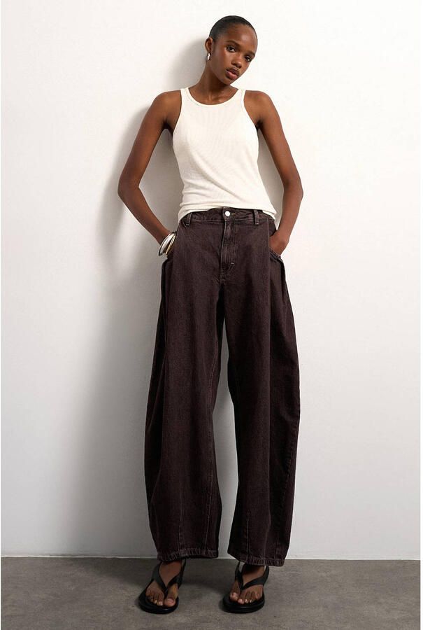 TOPSHOP barrel jeans bruin - Foto 2