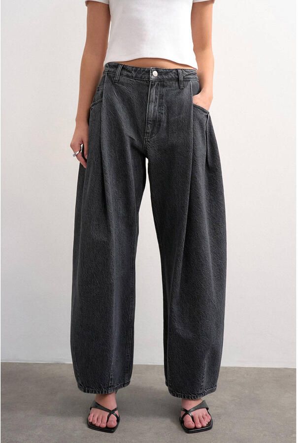TOPSHOP barrel jeans zwart