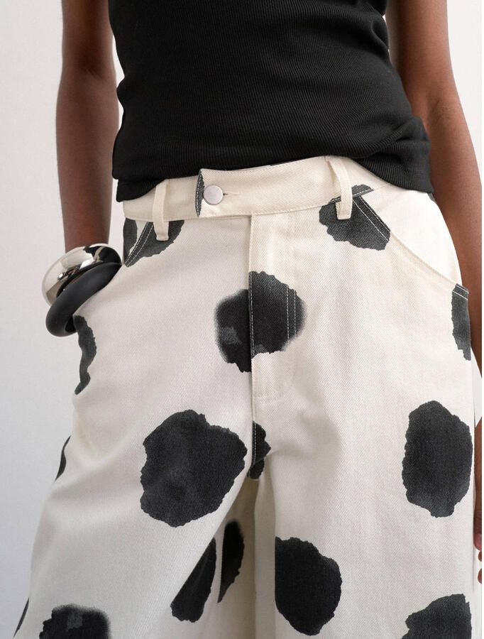 Topshop barrel fit jeans in all-over look model 'YARA' - Foto 2