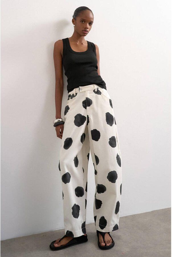 Topshop barrel fit jeans in all-over look model 'YARA' - Foto 3