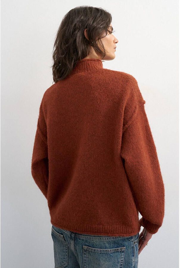 TOPSHOP gebreide trui met wol bruin - Foto 2