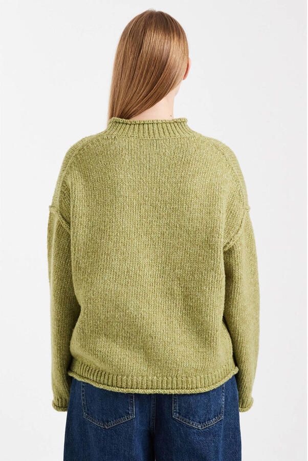 TOPSHOP gebreide trui met wol groen - Foto 2