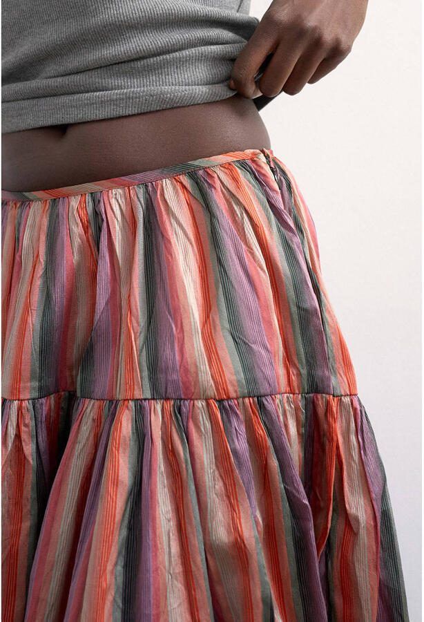 TOPSHOP gestreepte A-lijn rok multi - Foto 2