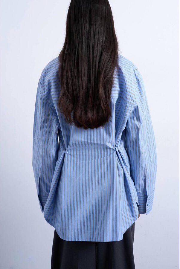 TOPSHOP gestreepte blouse blauw - Foto 2