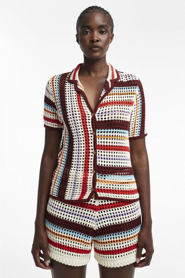 Topshop Gebreid jack met capuchon model 'GERDI'