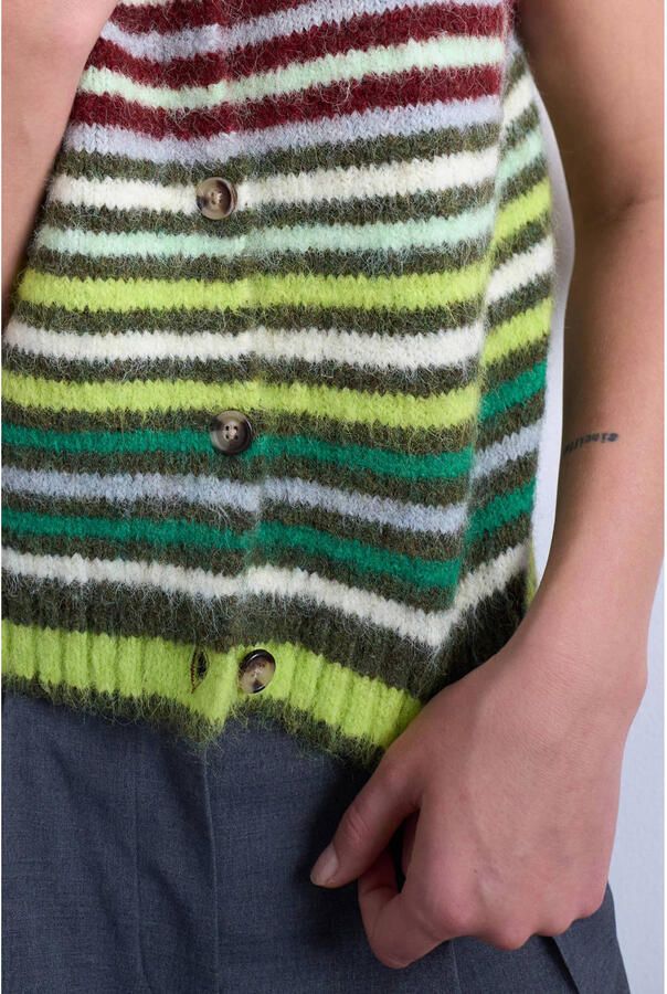 Topshop Mouwloos vest met streepmotief model 'CARO' - Foto 2