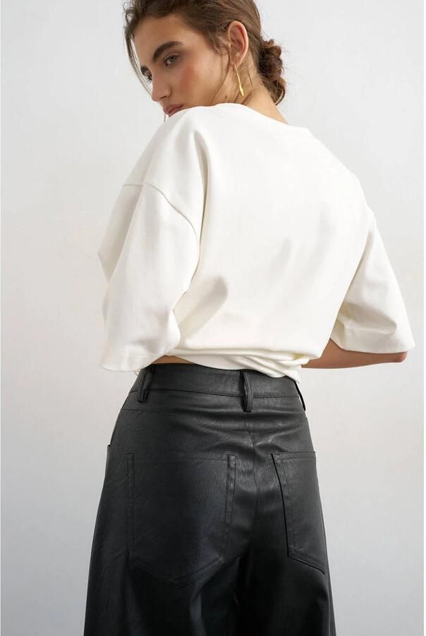 Topshop wide leg broek met riemlussen model 'Talla' - Foto 2