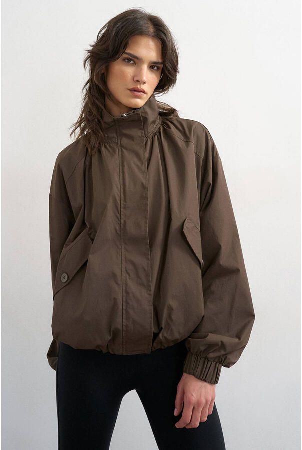 TOPSHOP jas donkerbruin
