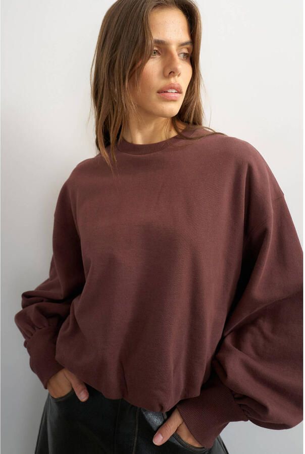 Topshop Sweatshirt met ronde hals model 'BIA' - Foto 2