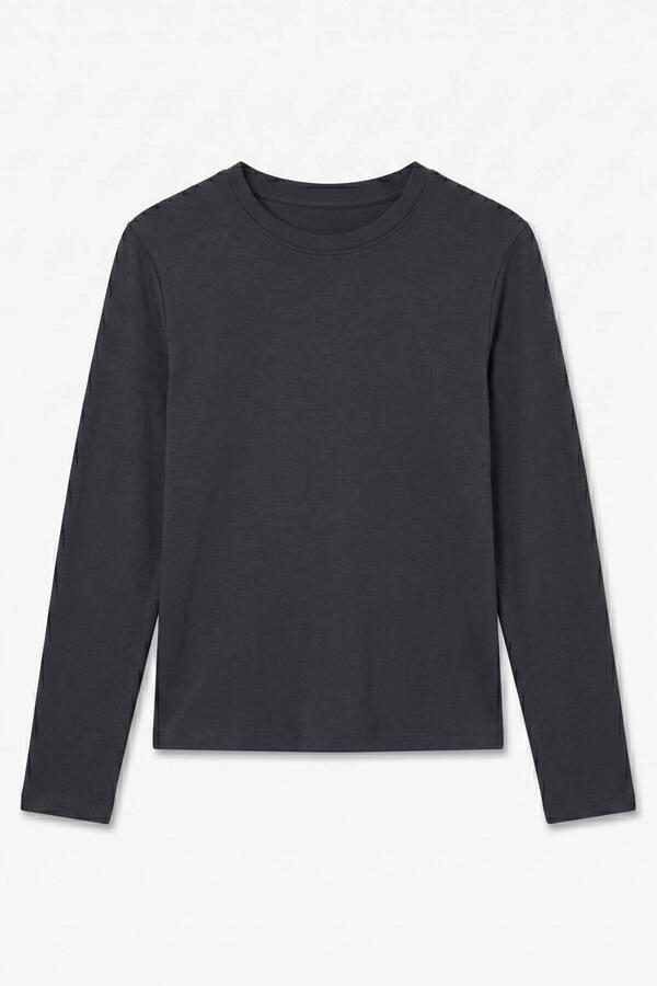 Topshop Shirt met lange mouwen met ronde hals model 'EVERYDAY' - Foto 2