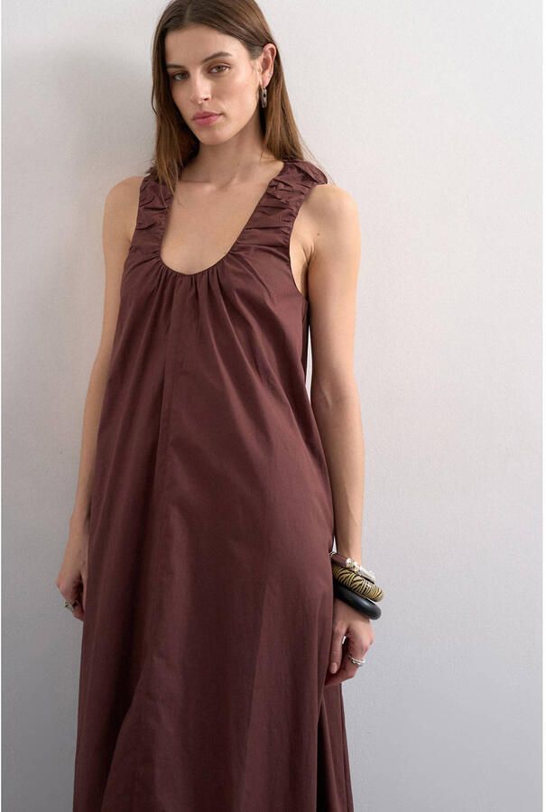 TOPSHOP maxi jurk bruin