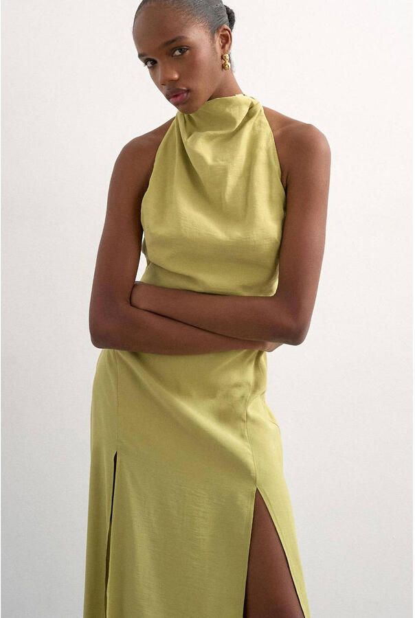 TOPSHOP maxi jurk limegroen