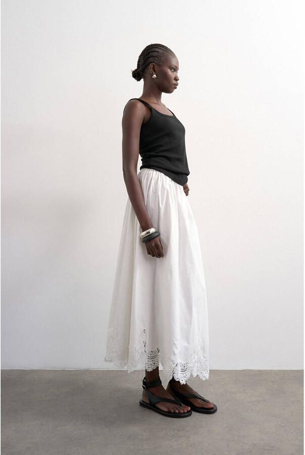 TOPSHOP maxi rok wit