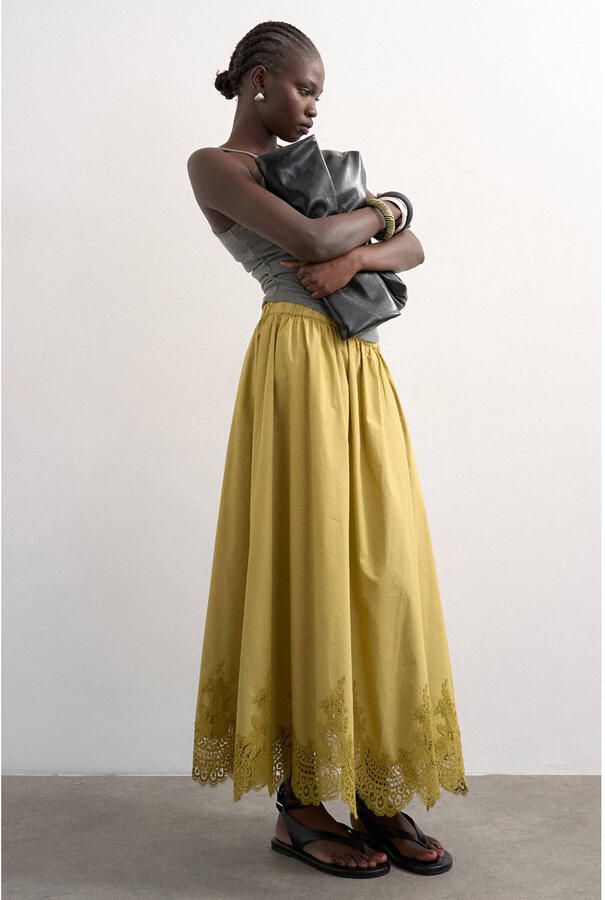 TOPSHOP maxirok olijfgroen - Foto 2