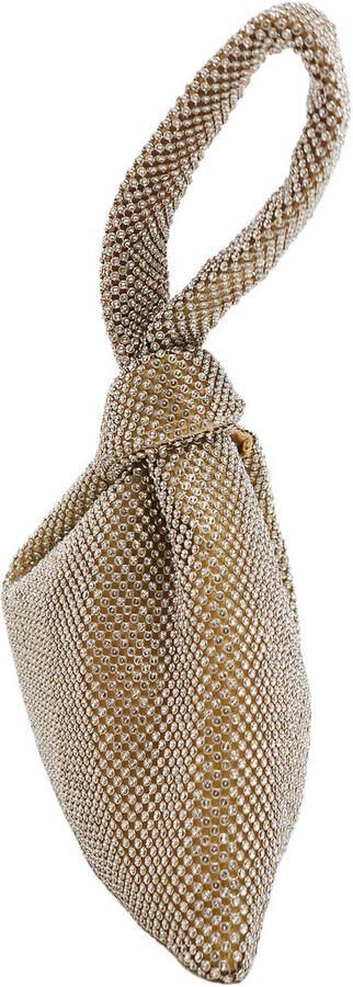 TOPSHOP mini handtas TSGWYN met strass goudkleurig - Foto 3