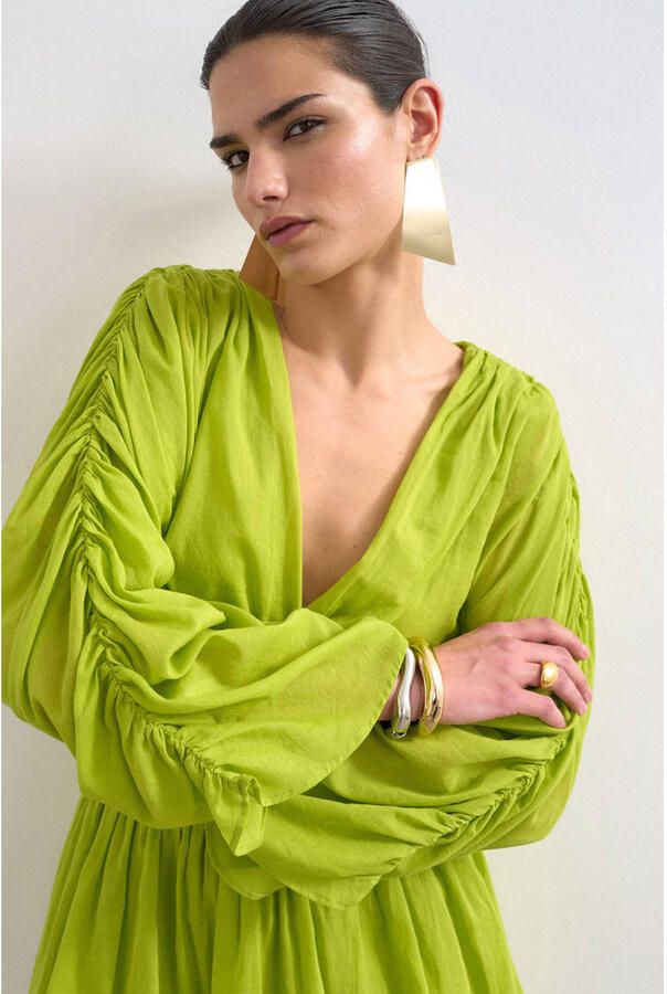 TOPSHOP mini jurk limegroen
