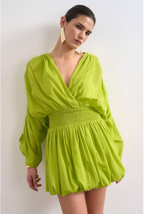 TOPSHOP mini jurk limegroen - Foto 2