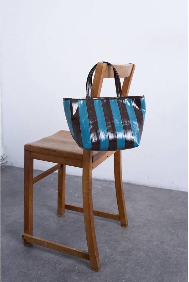 TOPSHOP mini shopper TSGEMMA donkerbruin blauw - Foto 3