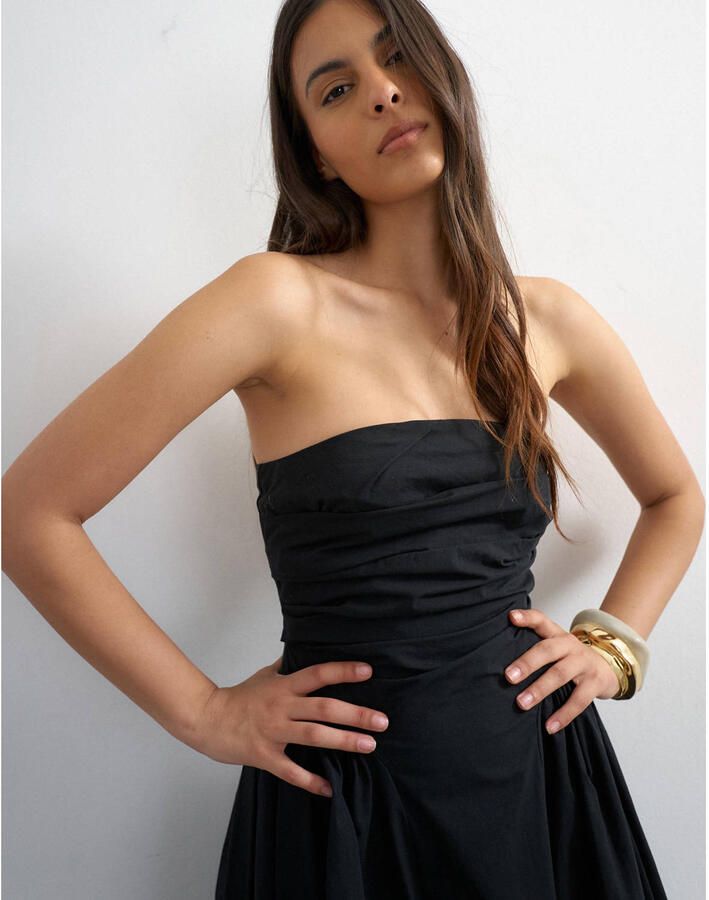 TOPSHOP off shoulder jurk zwart