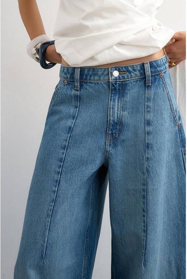 Topshop barrel fit jeans met deelingsnaden model 'MATHILDE' - Foto 2