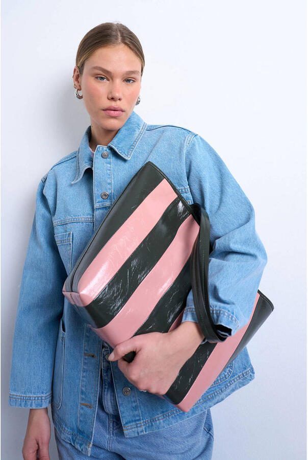 TOPSHOP shopper TSSTEVIE roze zwart