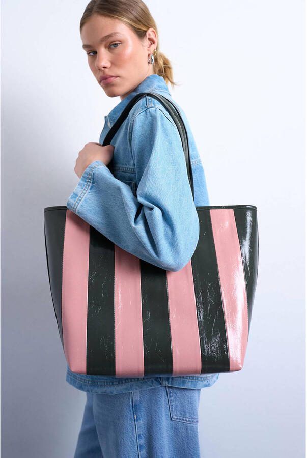 TOPSHOP shopper TSSTEVIE roze zwart - Foto 3