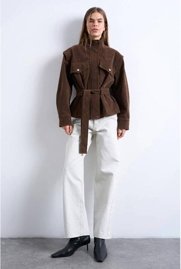 Topshop Jack in leerlook model 'HARPER'