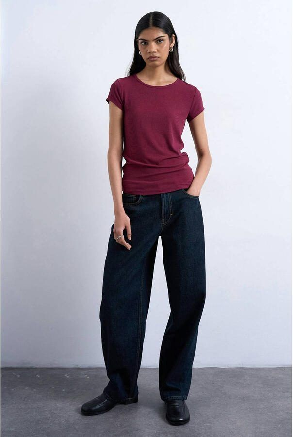 TOPSHOP T-shirt donkerpaars - Foto 2