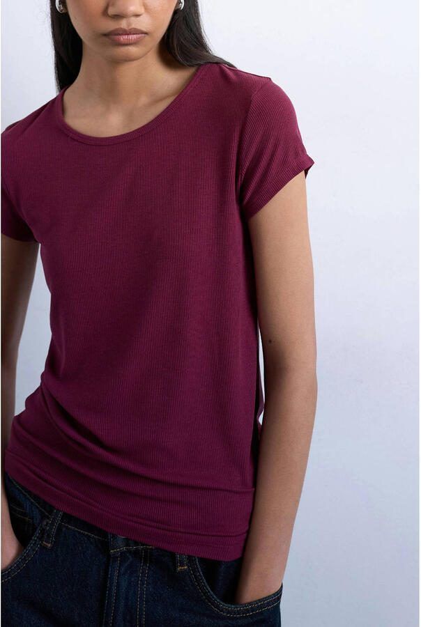 TOPSHOP T-shirt donkerpaars - Foto 3