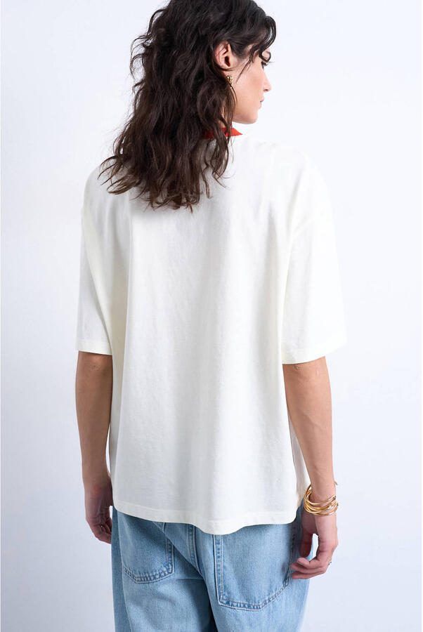 TOPSHOP T-shirt ecru - Foto 3