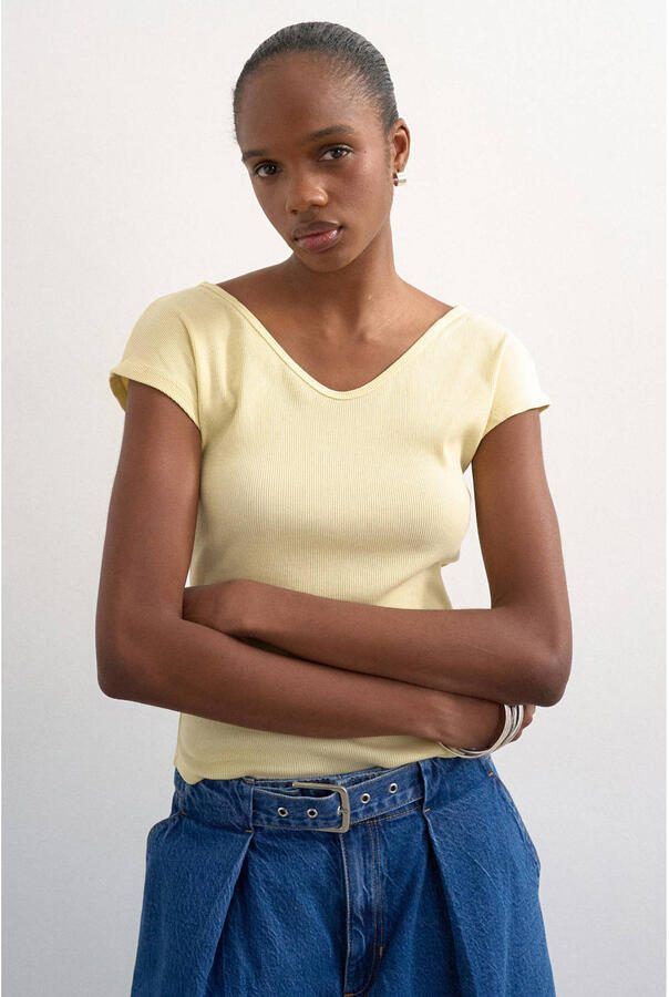 TOPSHOP T-shirt lichtgeel