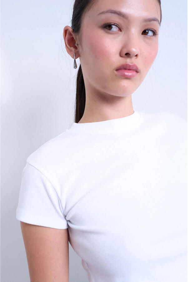 Topshop T-shirt met ronde hals model 'EVERYDAY' - Foto 4
