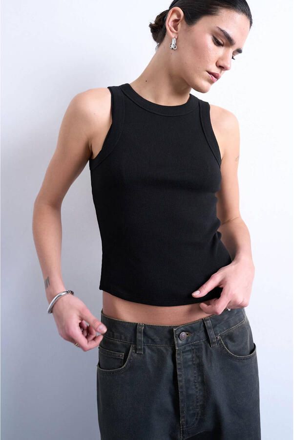 Topshop Tanktop in riblook model 'MARY'