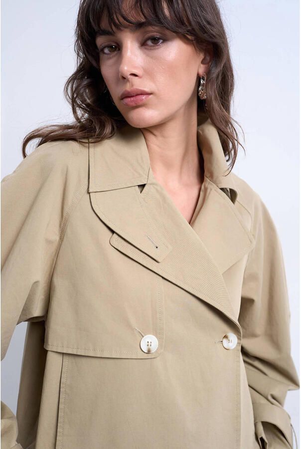 Topshop trenchcoat met mouwtrensjes model 'MIA' - Foto 3