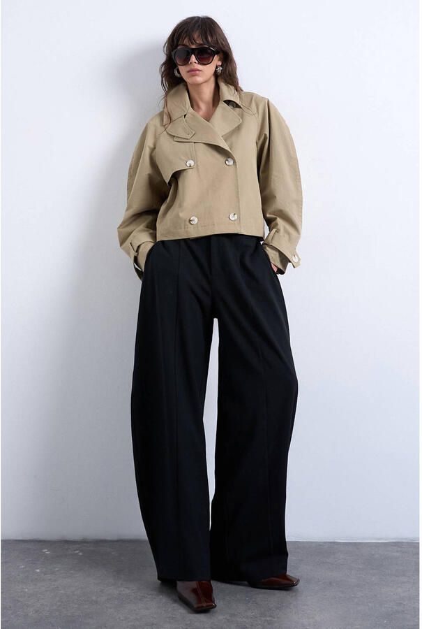 Topshop trenchcoat met mouwtrensjes model 'MIA' - Foto 2
