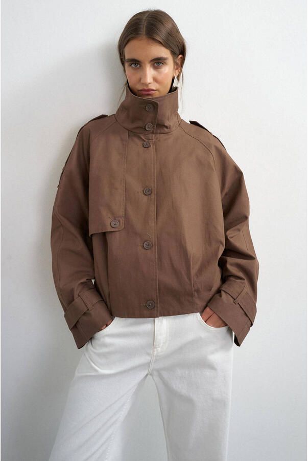 TOPSHOP trenchcoat bruin