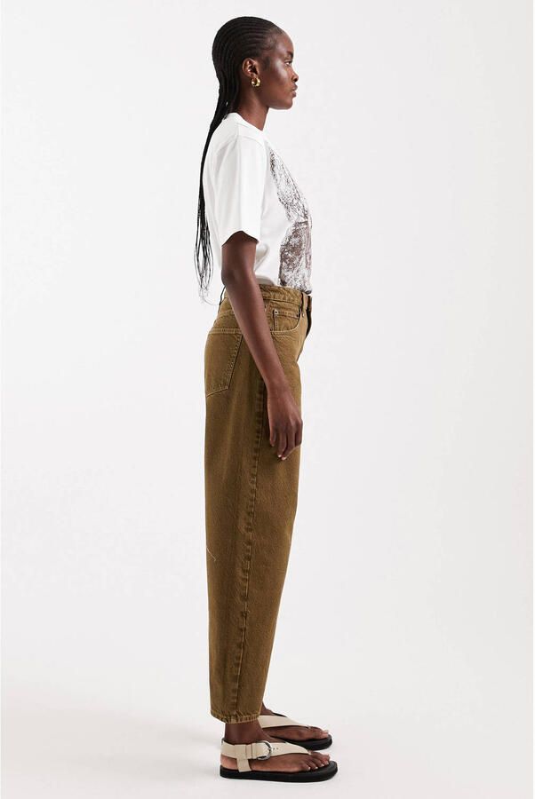 TOPSHOP Tsbarrel Khaki Jean Dnm barrel jeans groen - Foto 2