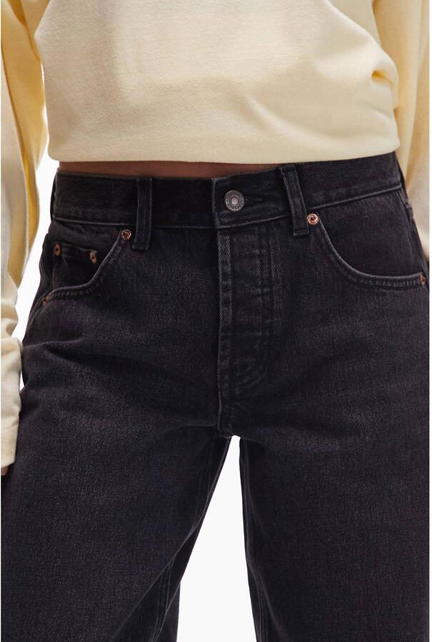 TOPSHOP Tsember Lr Wide Dnm Jeans Blw Noos low waist wide leg jeans black denim - Foto 2