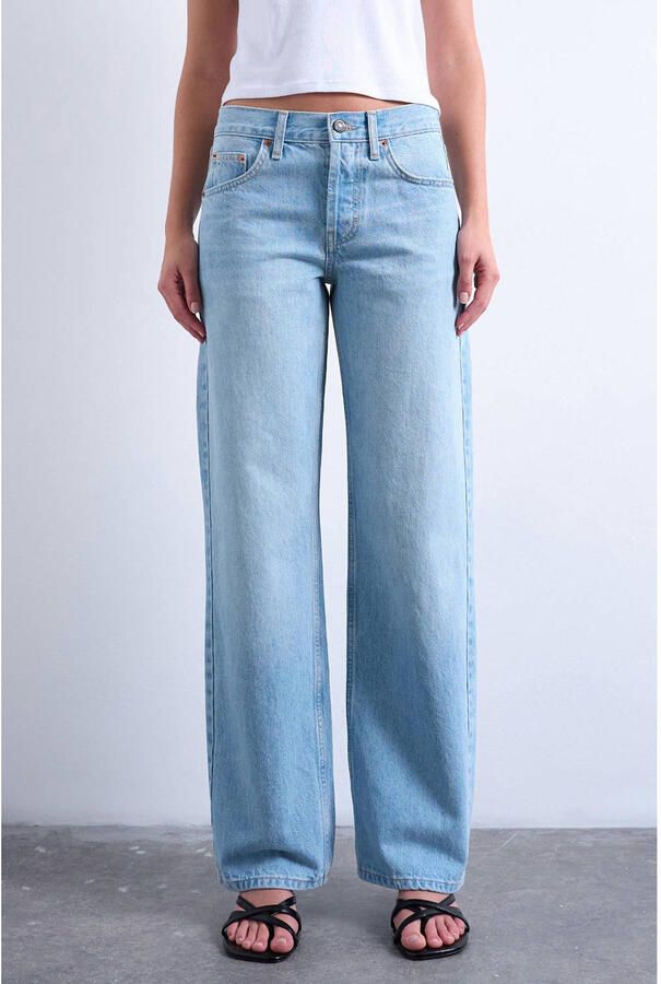 TOPSHOP Tsember Lr Wide Dnm Jeans Lb Noos low waist wide leg jeans light blue denim - Foto 2
