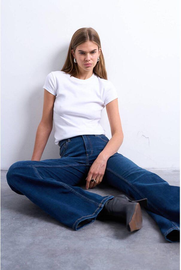 TOPSHOP Tsjamie Hr Flare Dnm Jeans Db Noos high waist flared jeans dark blue denim - Foto 3