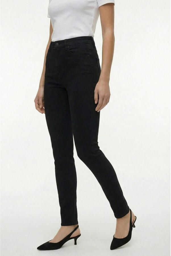 TOPSHOP Tsjamie Hr Slim Dnm Jeans Bl Noos high waist slim fit jeans black denim - Foto 3