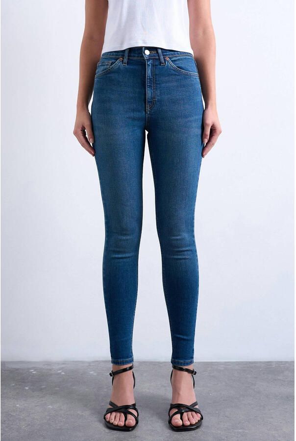 TOPSHOP Tsjamie Hr Slim Dnm Jeans Mb Noos high waist slim fit jeans medium blue denim