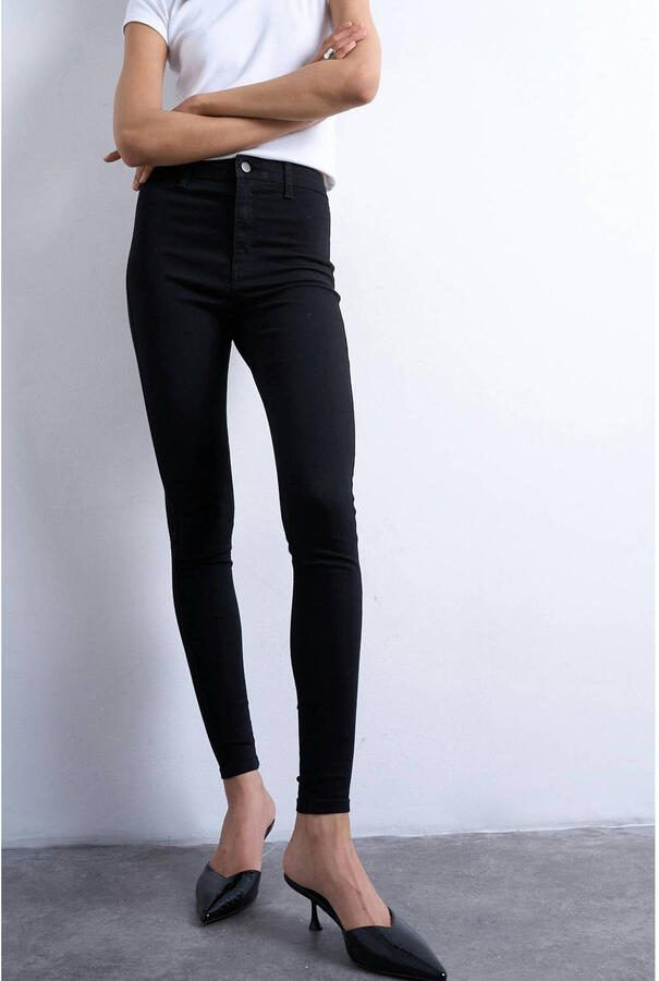 TOPSHOP Tsjoni Hr Skinny Dnm Jeans Bl Noos high waist skinny jeans black denim