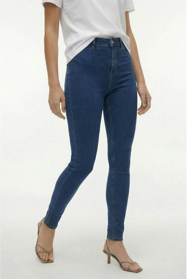 TOPSHOP Tsjoni Hr Skinny Dnm Jeans Mb Noos high waist skinny jeans medium blue denim